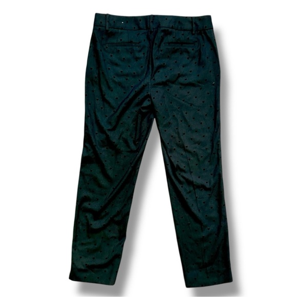 Talbots Hampshire Ankle Pants Black Heart Print Women’s Size 10 Stretch Office - Picture 3 of 16